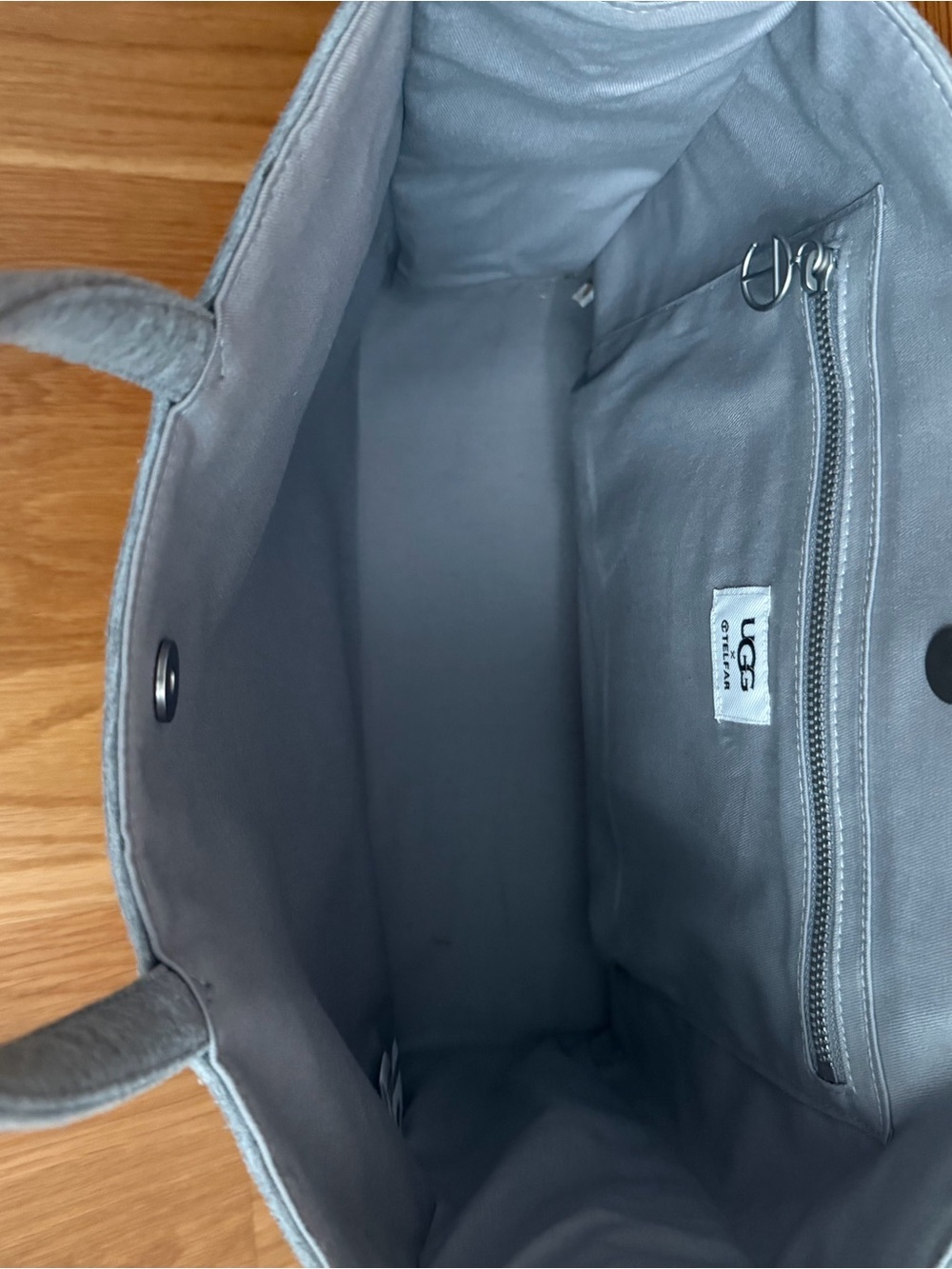 Telfar Gray Embossed Logo Tote - Picture 3 of 3